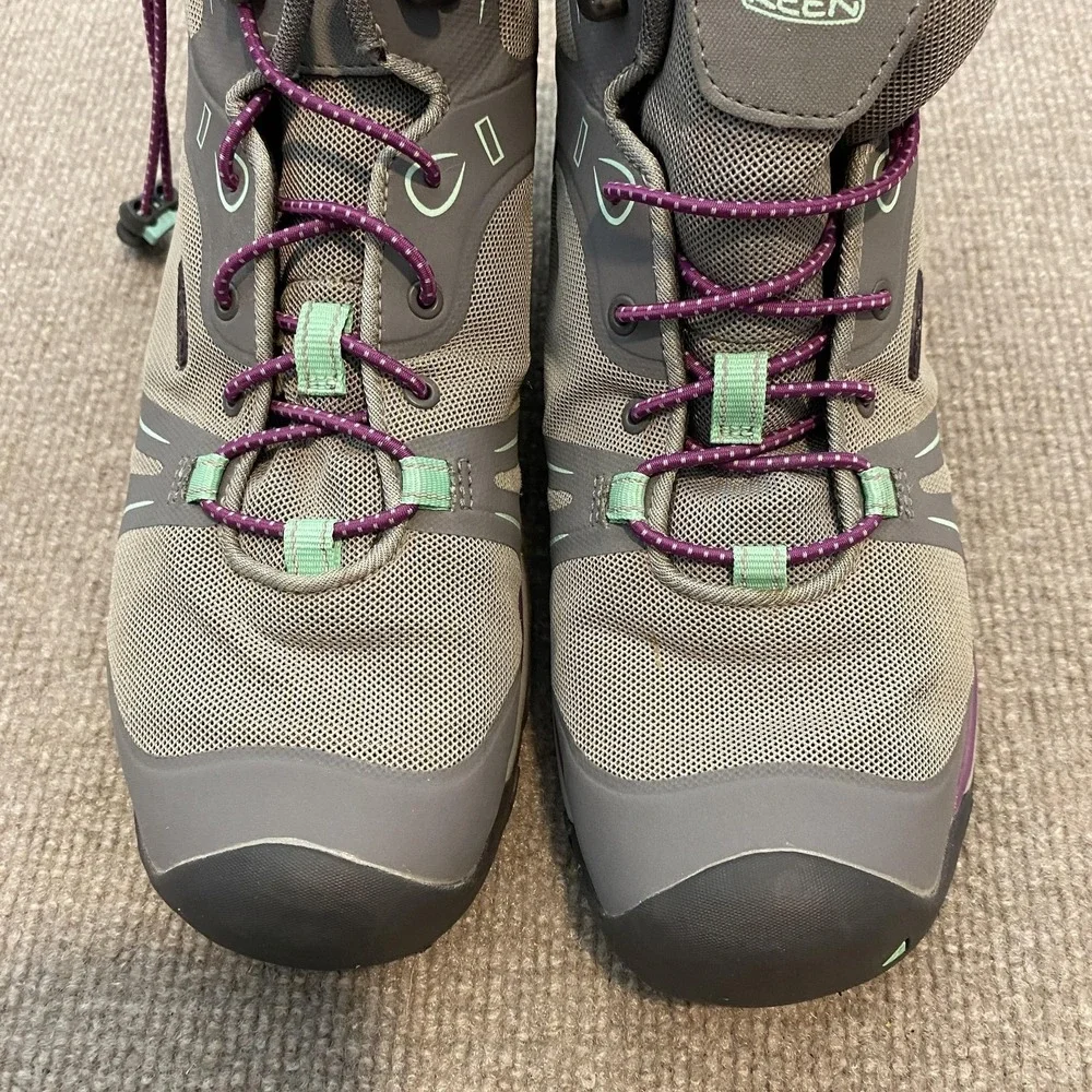 KEEN Snow Boots Mens Size 7 Gray Mesh Waterproof Hiking Ankle Lace Up Outdoor
